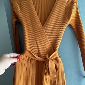 Shein Burnt orange knit long sleeve  Dress